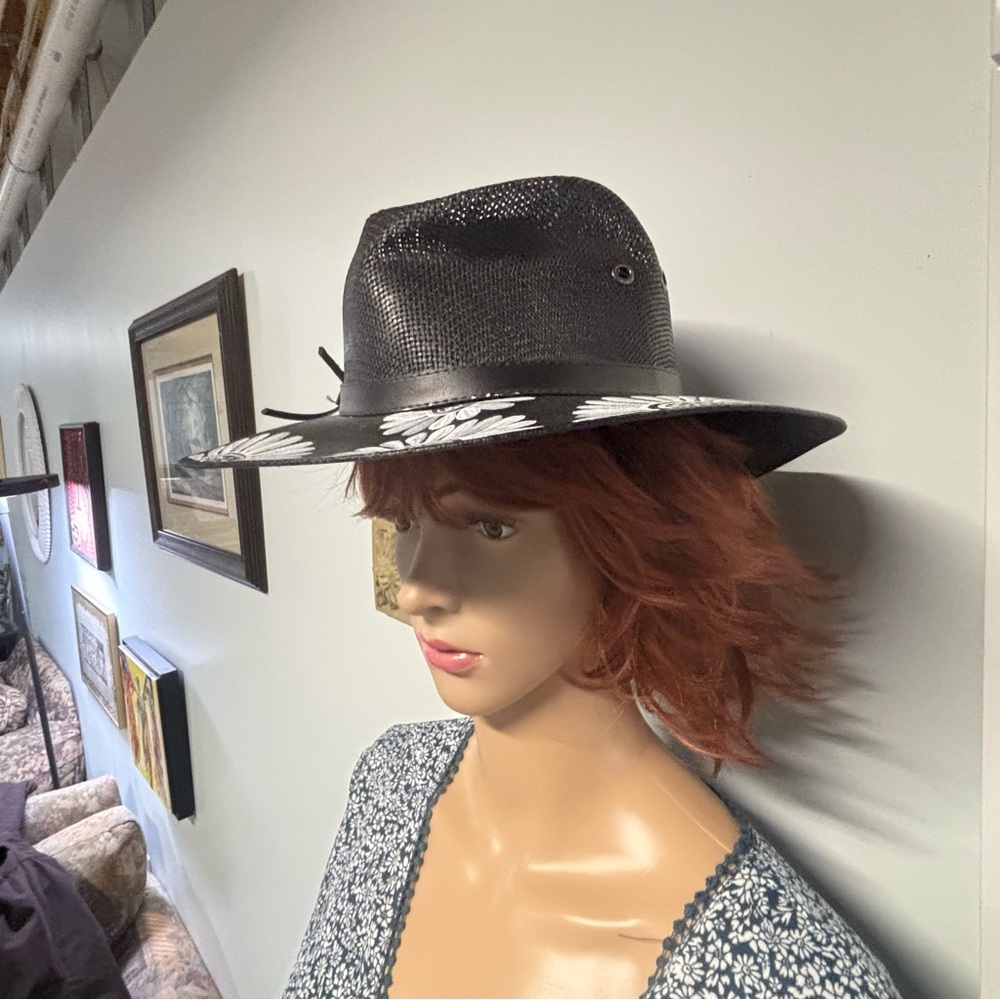 ❤️Madalais Hand-Painted Girosol Cowboy Hat - Picture 5 of 7